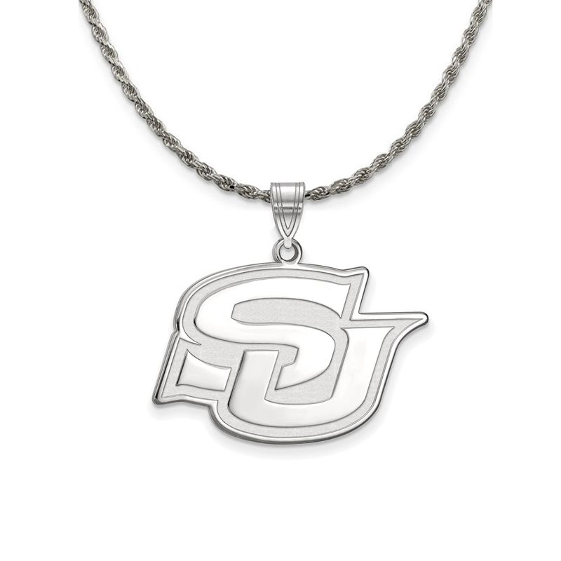 Sterling Silver Southern U. Large Pendant Necklace - 26 Inch
